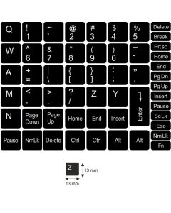 N3 Key stickers - medium kit - black background - 13:13mm