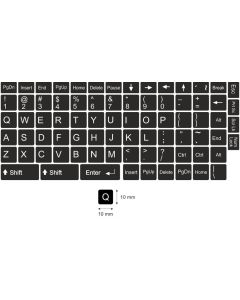 N2 Key stickers - big kit - black background - 10:10mm