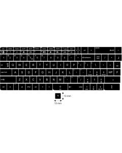 N11 Key stickers HP - big kit - black background - 13:13mm