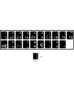 N19 Key stickers - Portuguese - medium kit - black background - 14:12mm