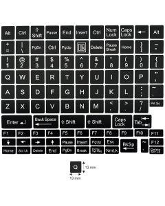 N7 Key stickers - big kit - black background - 13:13mm