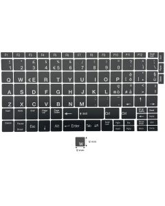 N9 Key stickers - Italian - big kit - black background - 12:12mm